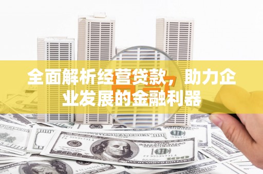 港北全面解析经营贷款，助力企业发展的金融利器