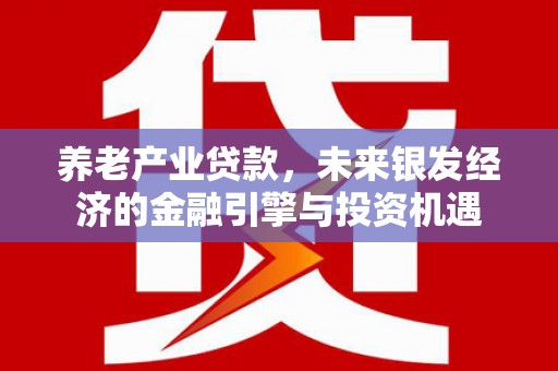 港北养老产业贷款，未来银发经济的金融引擎与投资机遇
