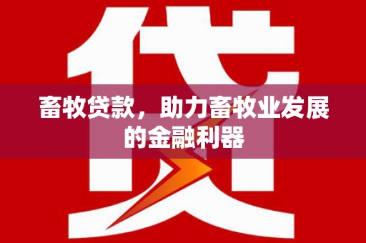 港北畜牧贷款，助力畜牧业发展的金融利器