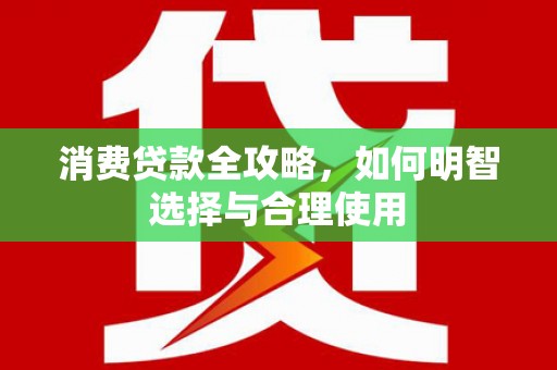 港北消费贷款全攻略，如何明智选择与合理使用