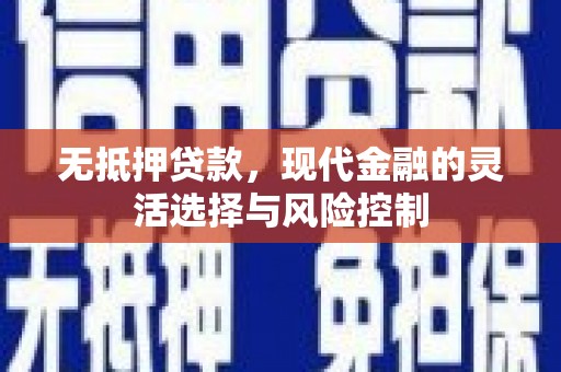 港北无抵押贷款，现代金融的灵活选择与风险控制