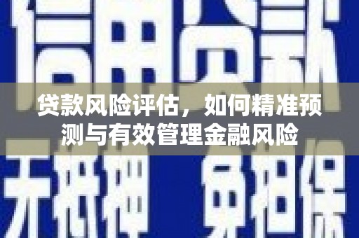 港北贷款风险评估，如何精准预测与有效管理金融风险