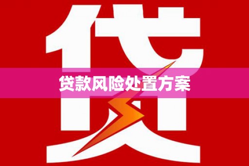 港北贷款风险处置方案