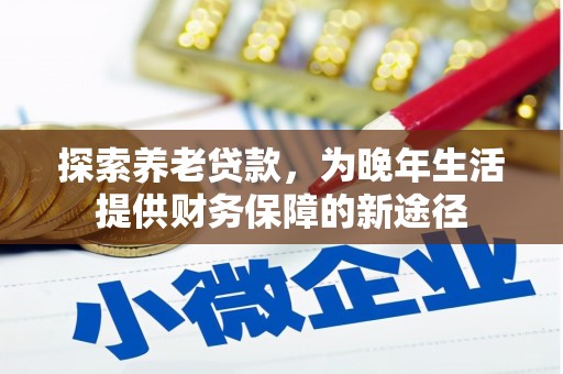 港北探索养老贷款，为晚年生活提供财务保障的新途径