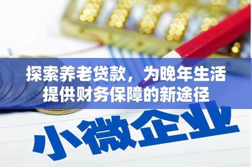 港北探索养老贷款，为晚年生活提供财务保障的新途径