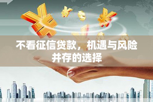 港北不看征信贷款，机遇与风险并存的选择